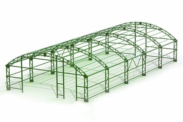 Проект готового ангара из ЛСТК 7x15